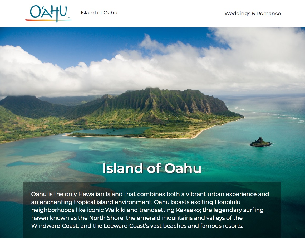 Island of Oahu – Romance & Weddings